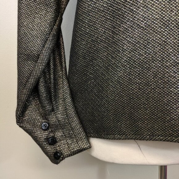 Vintage 80's Anne Klein Wool/Lurex Blouse Glam Holiday - Picture 5 of 8